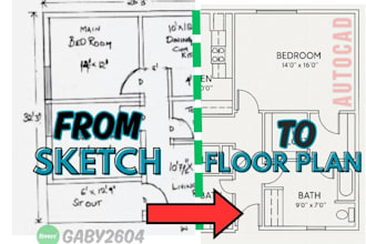 provide new architectural drawings or redraw them for you
