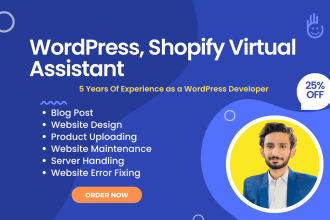 be your fastest wordpress and shopify VA, virtual assistant