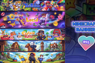 do minecraft and game banner arts