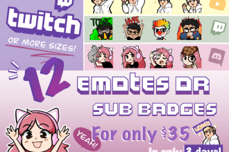 create amazing custom emotes and sub badges