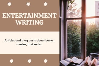 write entertainment articles and blog posts