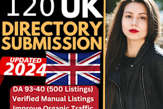 do 120 high authority UK directory submission backlinks