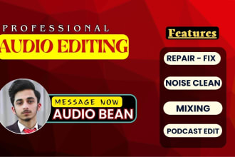 clean and edit your audio files and use ai tools