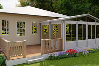 do 3d modelling, hip roof house design and realistic 3d rendering using lumion