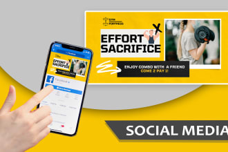 design social media cover, banner, flyers, ads and thumbnail