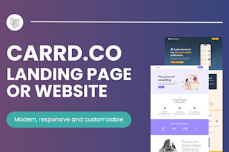 create a professional carrd landing page or website