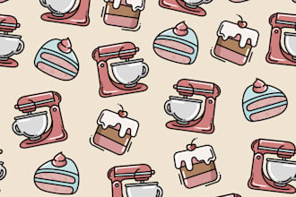 make a cute seamless pattern in my style
