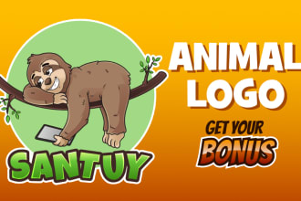 design custom cartoon character mascot logo animal