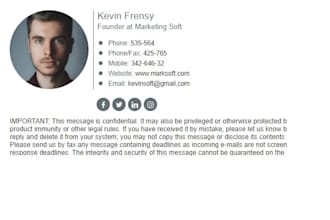 design html email signature or digital card
