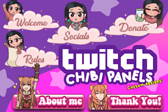 draw cute twitch chibi panels