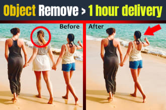 remove object, person, people from photo add watermark, logo, text to picture