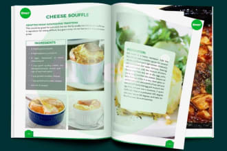 design recipe e book, cookbook, diet and meal plan