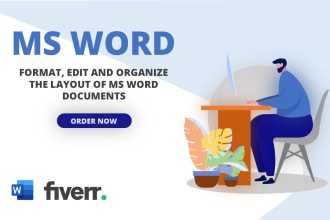 format, edit, organize the layout of ms word document