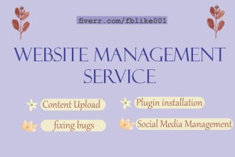 manage your website for a month