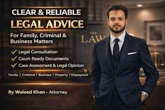 be your legal consultant for family and criminal cases