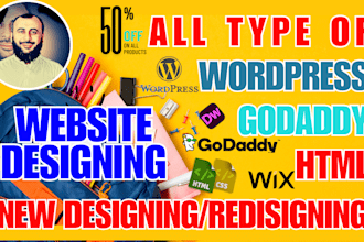 design your dream website on wordpress godaddy wix HTML