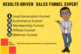 build a go high level, thrivecart sales funnel or gohighlevel website