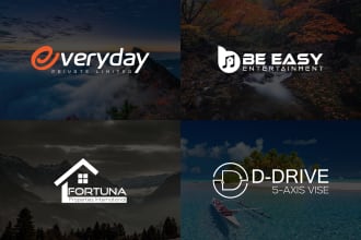 create a unique modern flat minimalist logo design