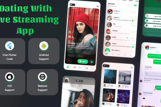 create dating and live streaming flutter platform