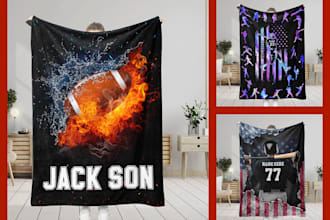design unique and high quality fleece blankets