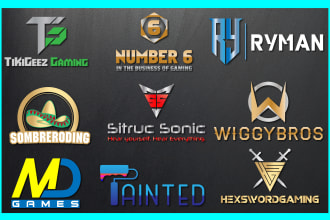 do unique youtube , gaming or twitch channel logo design