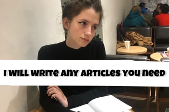 write or rewrite any articles you need
