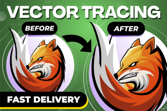 manually vector trace, recreate, and resize your logo professionally