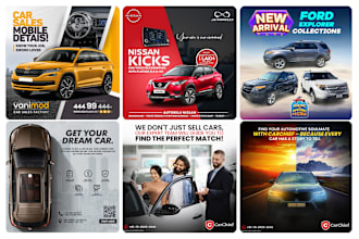 design social media ads, posts, banners for auto dealerships