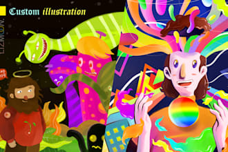 create custom illustration or digital art in any style