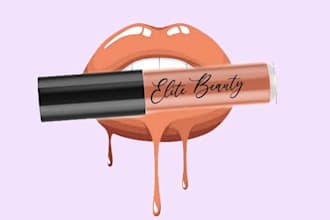 make modern makeup beauty cosmetic logo design for you