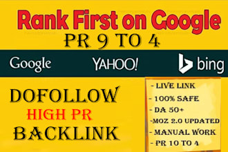 do SEO, backlinks and linkbuilding to help google ranking