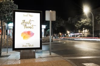 make a billboard, signboard, yard sign, and roll up banner design