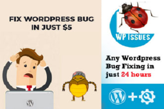 fix complex wordpress issues, fix wordpress error, fix bug