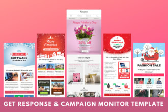 design get response and campaign monitor template