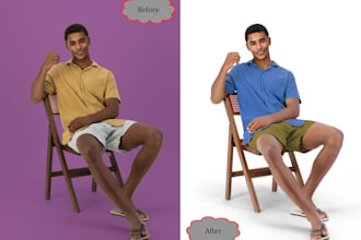 do well remove background, color change, model retouch