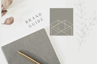 do modern minimal logo, branding and brand style guide