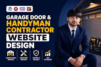 design a garage door or handyman contractor website with local SEO