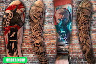 make you a custom tattoo design in any style