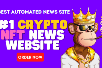 build the best ai crypto bitcoin nft automated news website with ads to earn