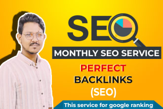 do complete monthly SEO service for google top ranking