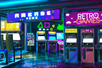 make background for visual novel, vtuber and game