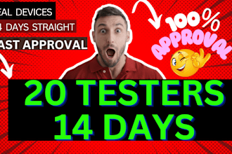 12 testers google play for 14 days for your android app testing