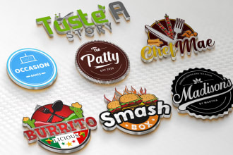 design cake, sweets, cafe, restaurants, or bakery logo