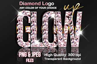 do diamond glitter jewelry luxury gold silver beauty fashion salon logo