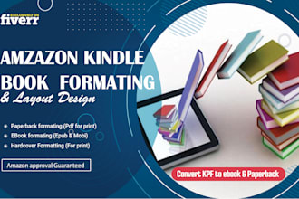 convert pdf to epub or mobi and format your book for kindle