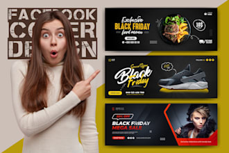 design fb cover, youtube, linkedin banner and insta ads