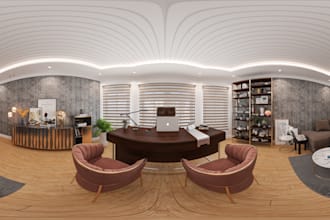 do stunning 360 interior rendering