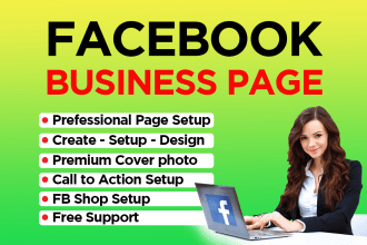 design and facebook business page creation and setup