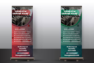 create roll up banner and billboard design