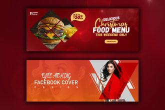 create a facebook cover photo banner design within 4 hours